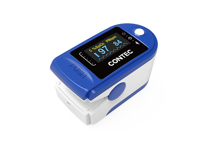 Fingertip Pulse Oximeter Blood Oxygen Saturation Monitor with Batteries
